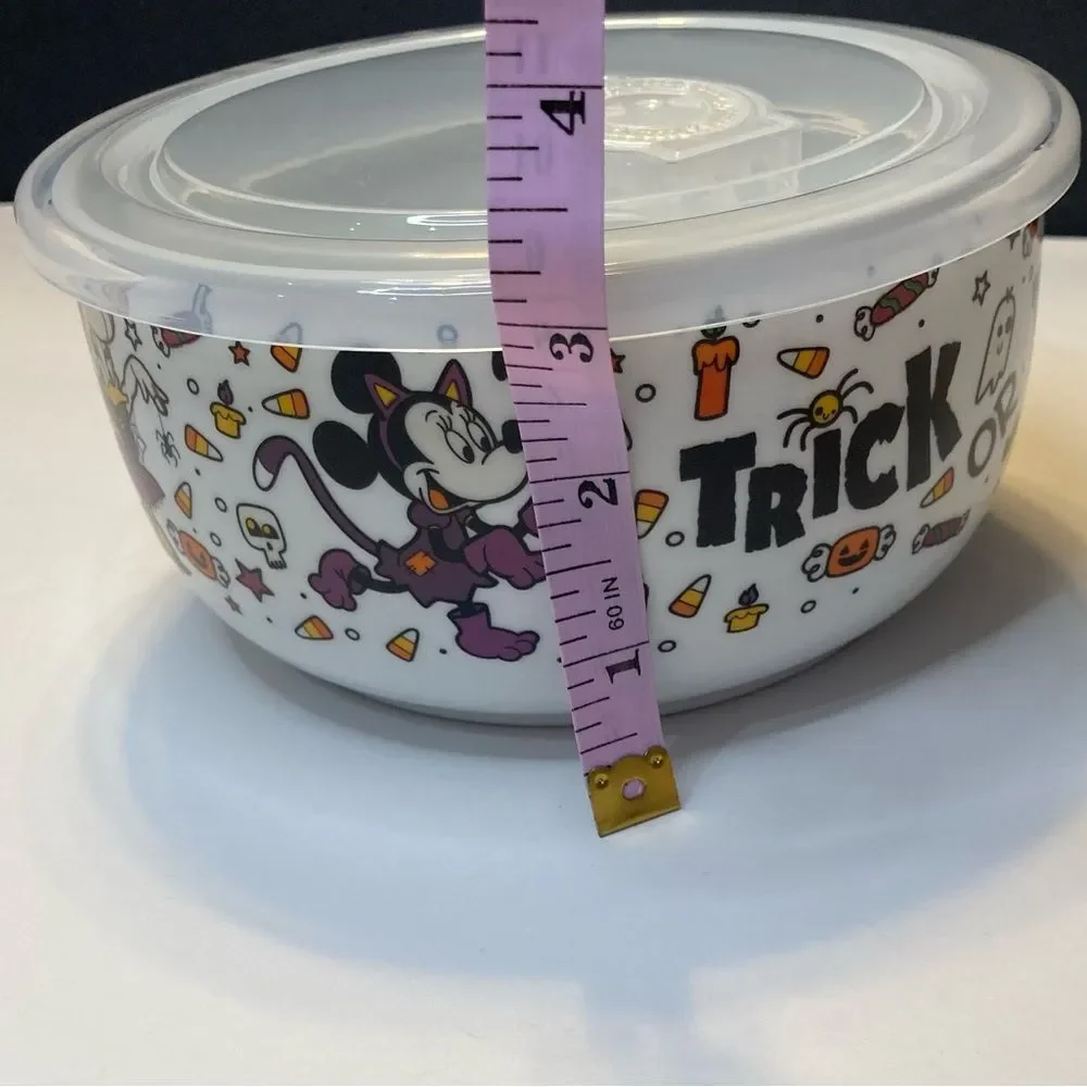 Disney Mickey and Friends Halloween Ceramic Storage Bowl with Vented Lid